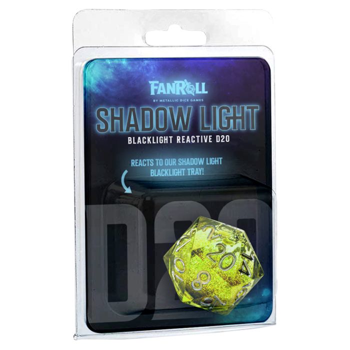 D20 Single Liquid Core: Blacklight: Neon Green - Cats In Hat Inc.