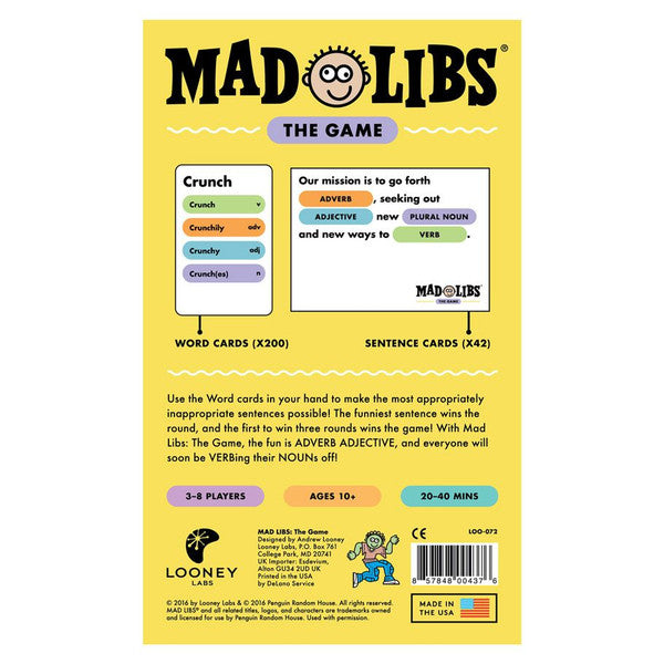 Mad Libs: The Game By Looney Labs