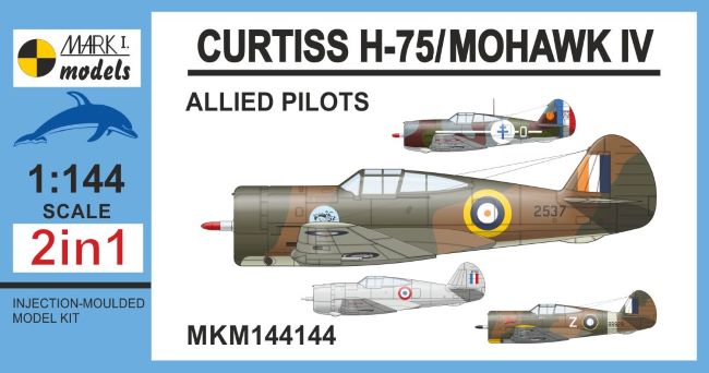 1/144 Curtiss H75/Mohawk IV Allied Pilots Aircraft (2 in 1)