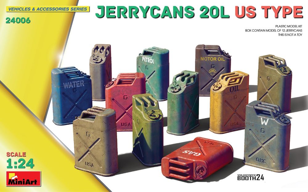 1/24 WWII US Jerry Cans 20L (12)