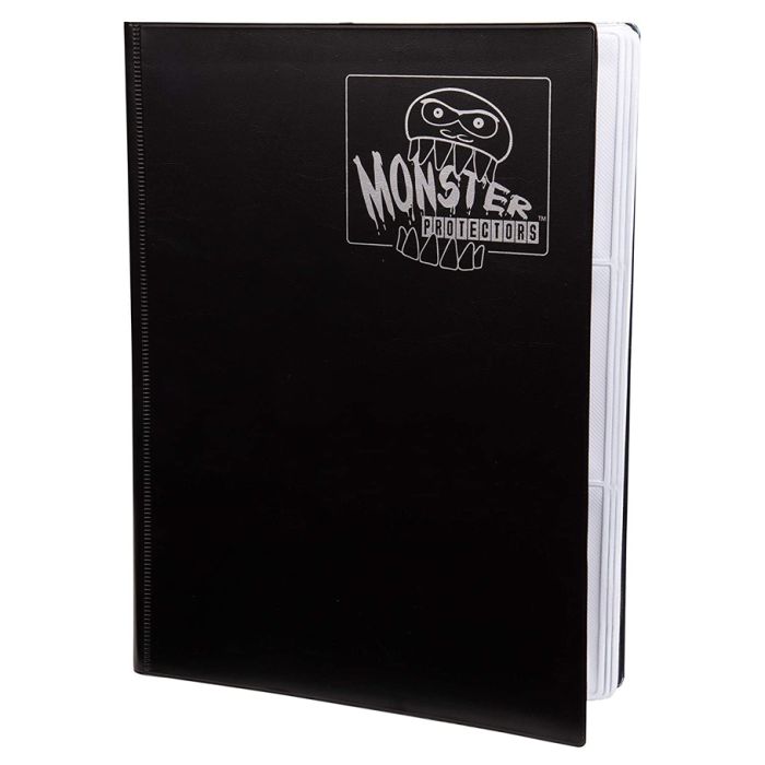 Binder: 9-Pocket: Monster: Matte Black With White Pages - Cats In Hat Inc.
