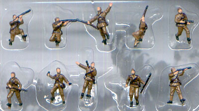 1/144 WWII Russian Infantry (10) (Painted)