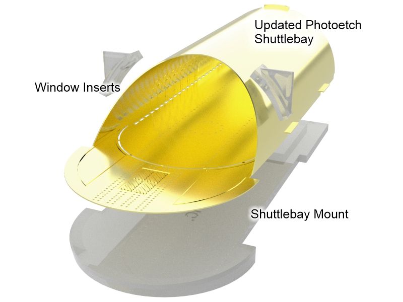 1/1000 Star Trek Strange New Worlds: Shuttlebay Mount 3D Printed Resin for PGX257