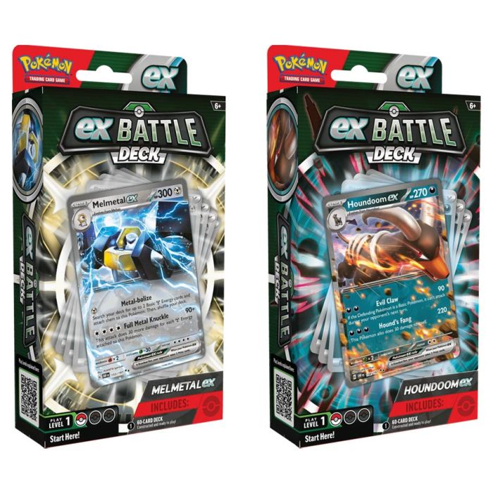 Pokémon TCG: Melmetal/Houndoom Ex Battle Deck Display - Cats In Hat Inc.