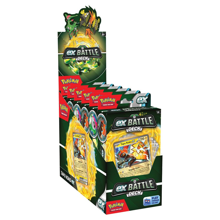 Pokémon TCG: ex Deluxe Battle Deck Tapu Koko/Iron Leaves Display (6) By The Pokémon Company Int'l