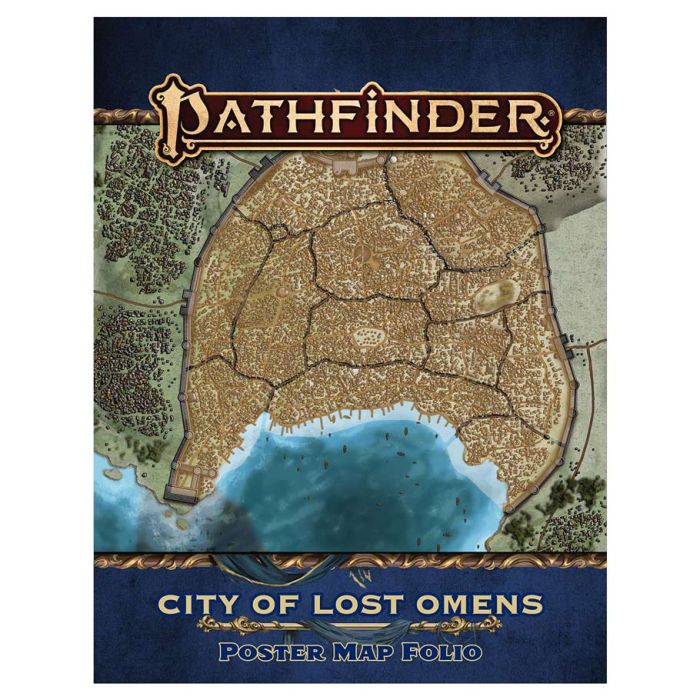 Pathfinder 2E: Lost Omens City Of Lost Omens Poster Map Folio - Cats In Hat Inc.