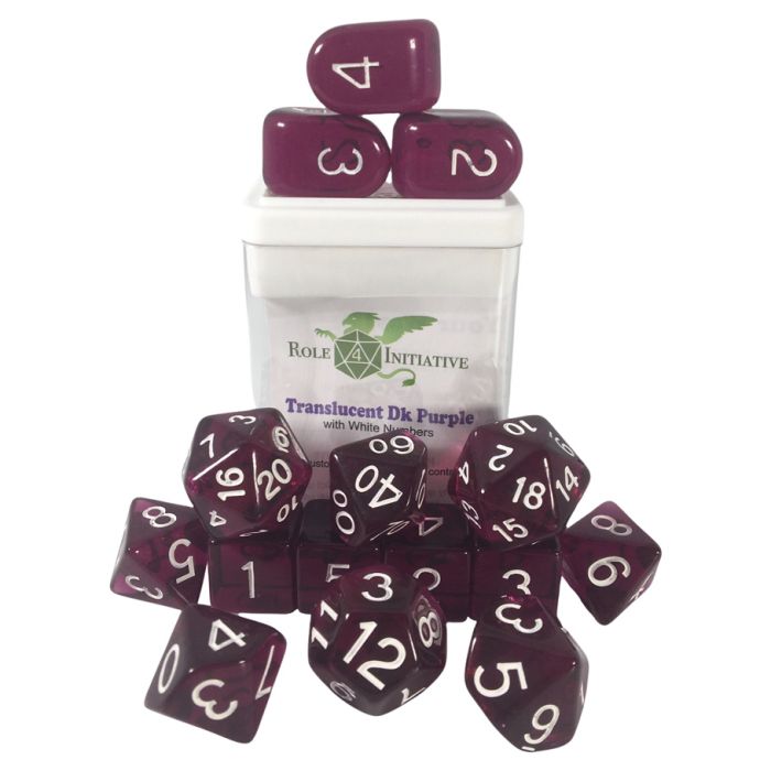 15-Set Translucent Dark Purple With White With Arch'd4 - Cats In Hat Inc.