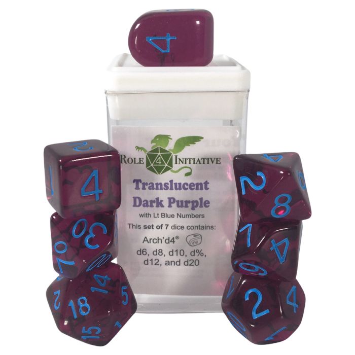 7-Set Translucent Dark Purple With Light Blue With Arch'd4 - Cats In Hat Inc.