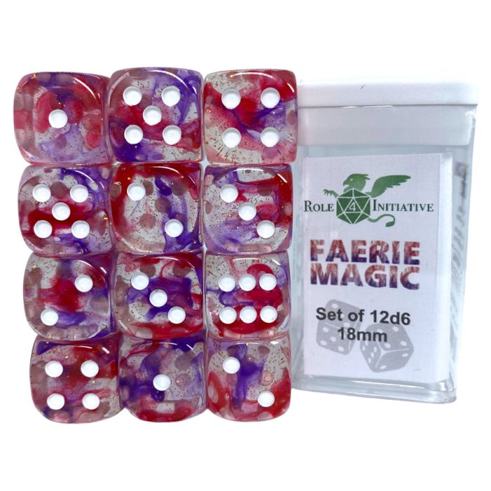 D6 Cube 18mm Diffusion Faerie Magic (12) - Cats In Hat Inc.