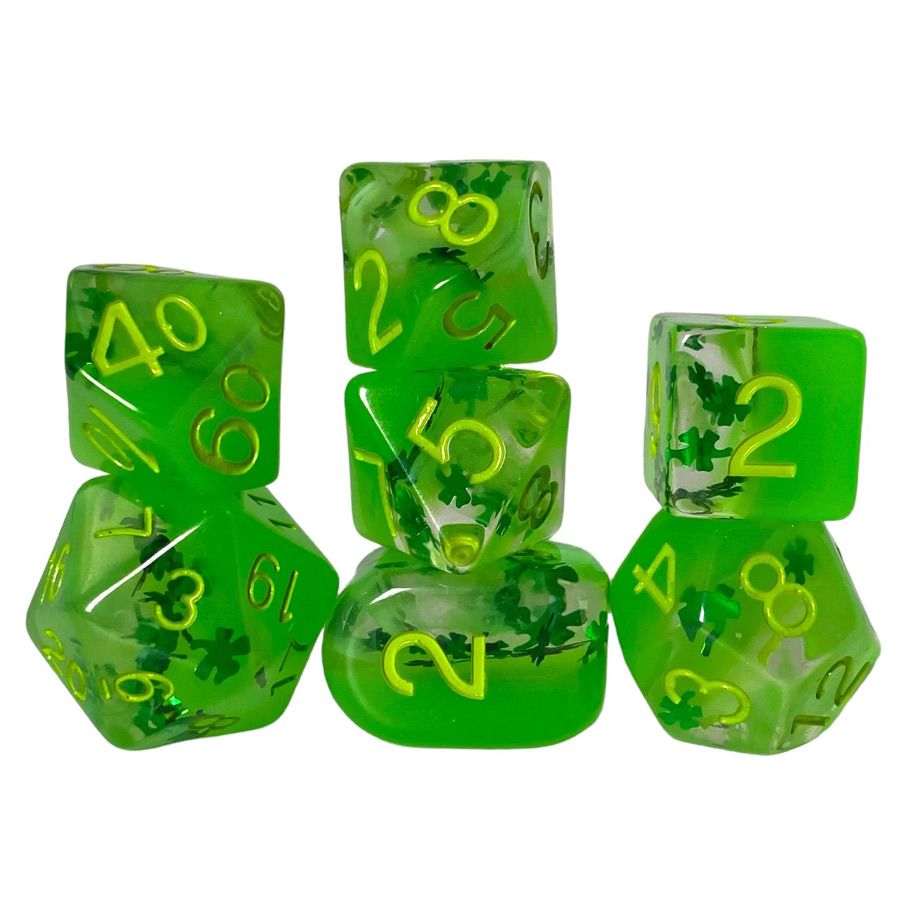 7-Set Lit Leprechaun (Glow in the Dark!) with symbols