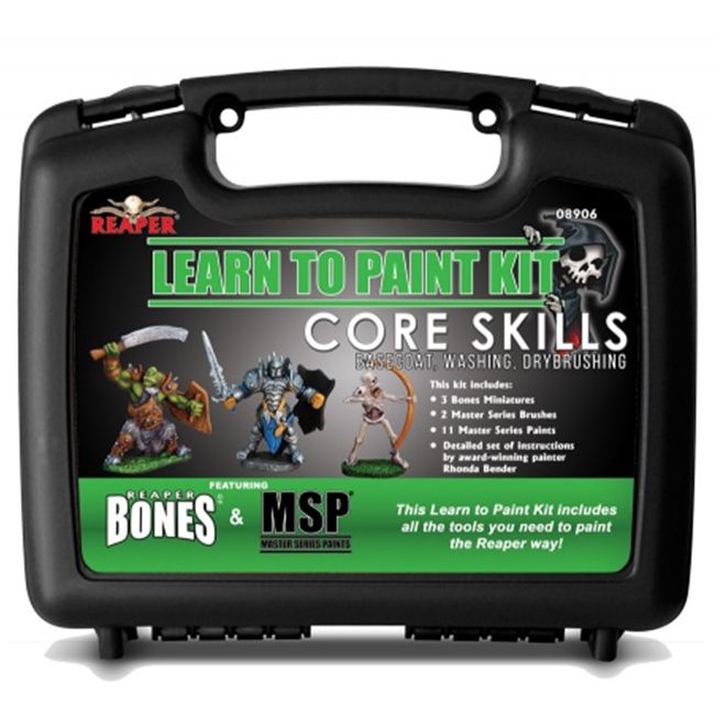 Bones: Learn To Paint Kit: Core Skills Basecoat, Washing And Drybrushing