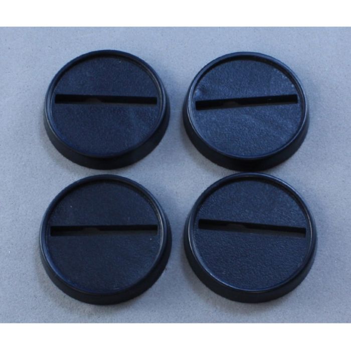 1" Round Slotted Lipped Bases (6) - Cats In Hat Inc.