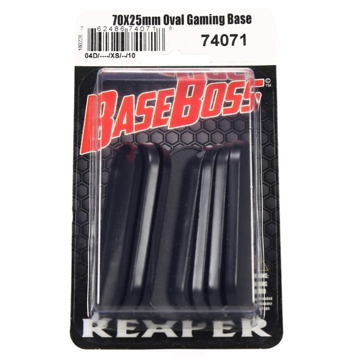 70mm X 25mm Oval Gaming Base (10) - Cats In Hat Inc.