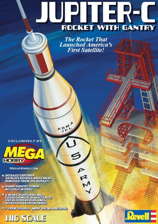 1/110 Jupiter-C Rocket w/Gantry Tower & Crew (Exclusive Ltd Prod)