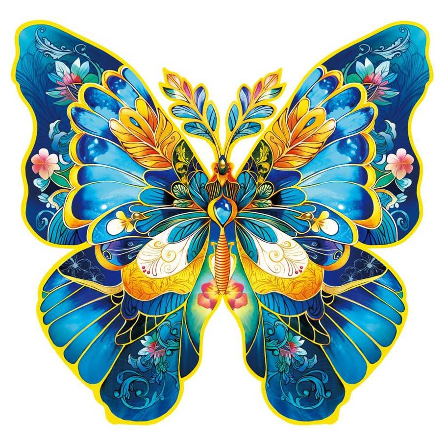 Puzzle: Wooden: Morpho Helena butterfly 200 piece