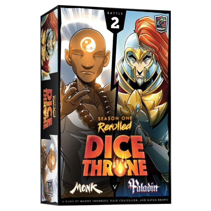 Dice Throne Season One: ReRolled Box 2 Monk Vs Paladin - Cats In Hat Inc.