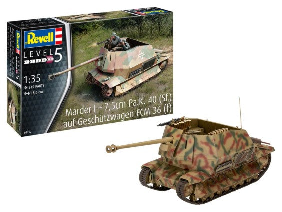1/35 Marder I Geschutzwagen FCM 36(f) Tank w/7.5cm PaK 40 (Sf) Gun
