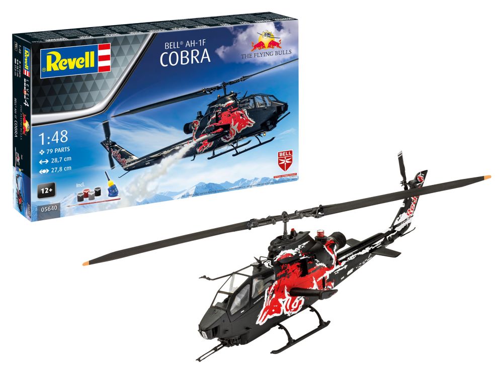 1/48 AH1F Cobra Helicopter Flying Bulls 25th Anniversary w/paint & glue