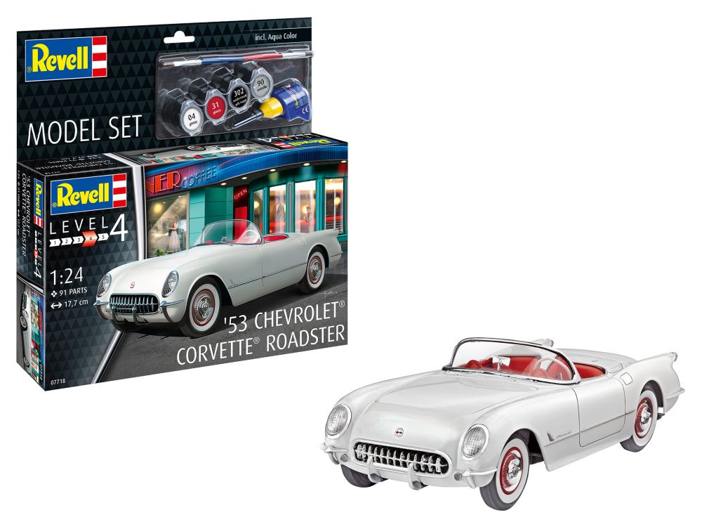 1/24 1953 Chevrolet Corvette Roadster w/paint & glue