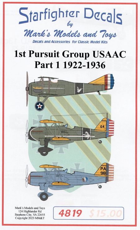 1/48 1st Pursuit Group USAAC Part 1 1922-36