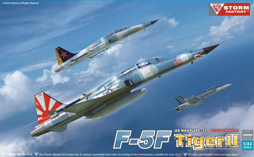 1/32 F5F Tiger II VFC111 Sundowners US Navy Two-Seater Trainer Fighter