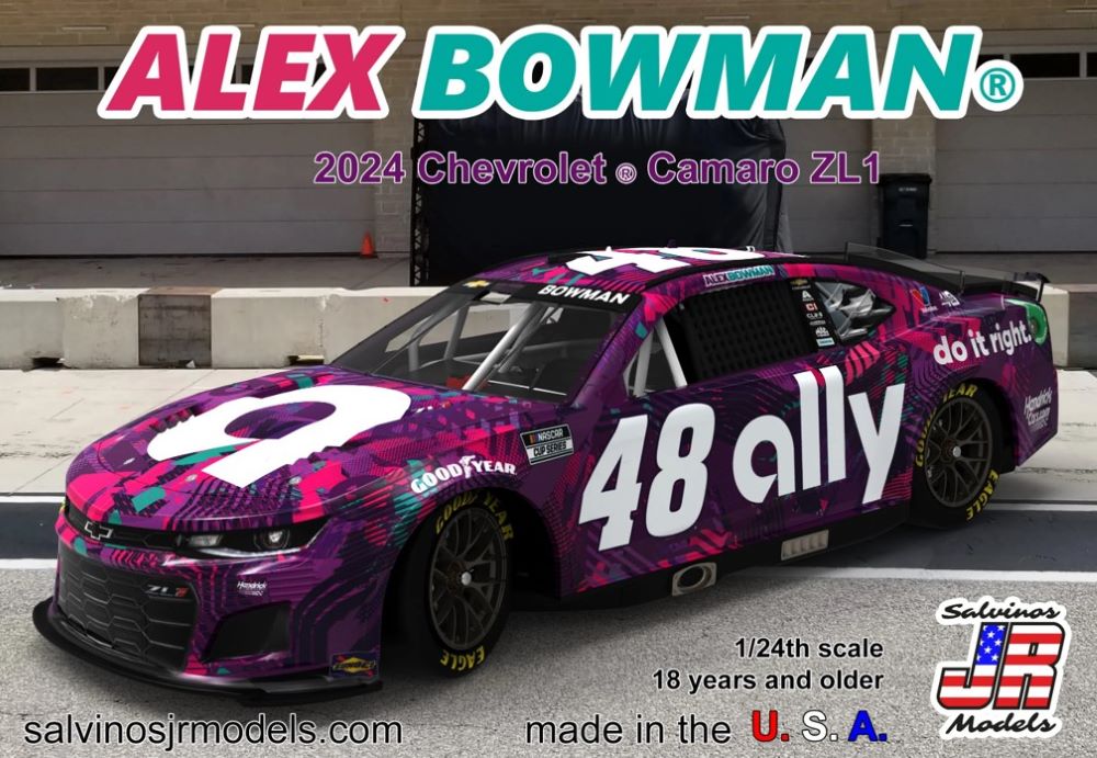 1/24 Alex Bowman 2024 NASCAR Chevrolet Camaro ZL1 Race Car (Primary Livery) (Ltd Prod)