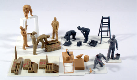 1/48 WWII German Tank Crew (9) & Field Maintenance Set