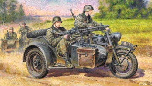 1/48 German Motorcycle w/Sidecar