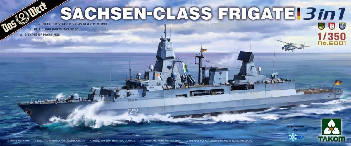 1/350 Sachsen Class Frigate (3 in 1)