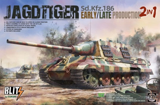 1/35 Jagdtiger SdKfz 186 Early/Late Production Tank (2 in 1)