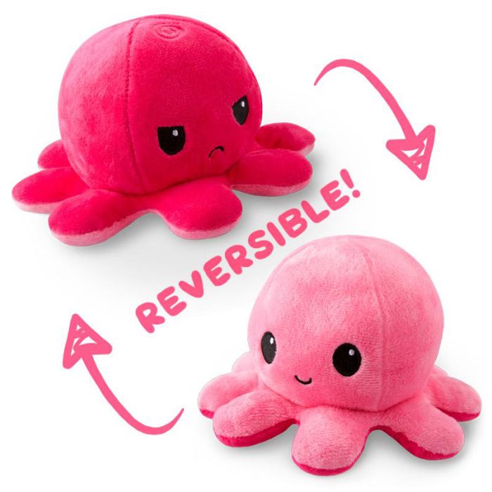 Reversible Octopus Plush: Double Pink - Cats In Hat Inc.