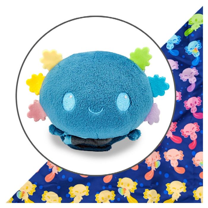 Plushie Tote: Blue Axolotl - Cats In Hat Inc.