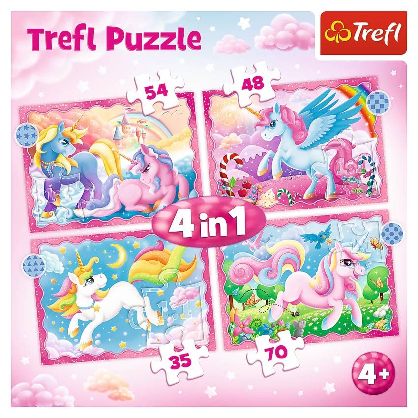 Puzzle: Unicorns And Magic 4in1 (Trefl Kids)