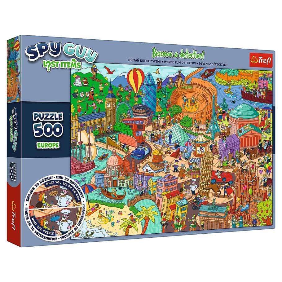 Puzzle: Spy Guy Lost Items: Europe 500 Piece