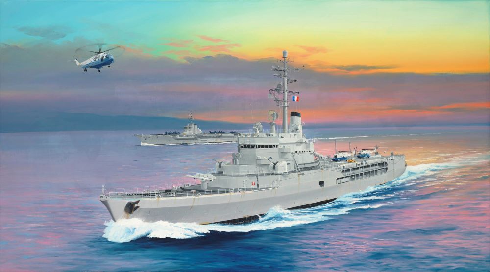 1/350 French Jeanne DArc Navy Helicopter Cruiser Ship 1964