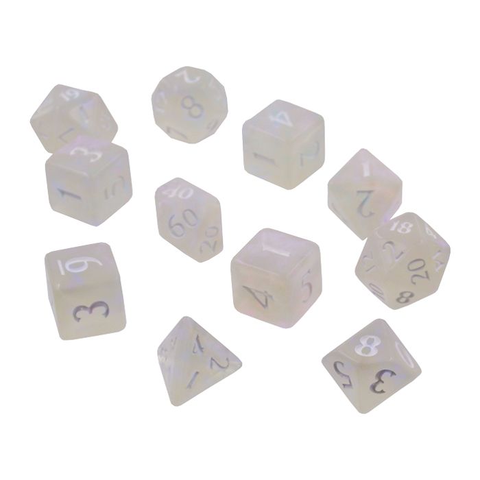 Dice Set: Eclipse 11 Arctic White - Cats In Hat Inc.