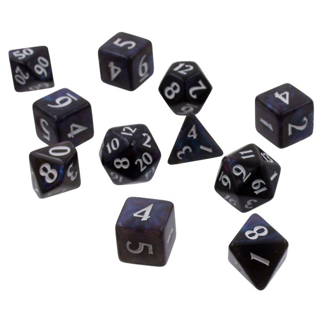 Dice Set: Eclipse 11 Jet Black