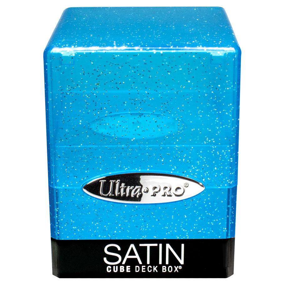 Deck Box: Satin Cube: Glitter Blue - Cats In Hat Inc.