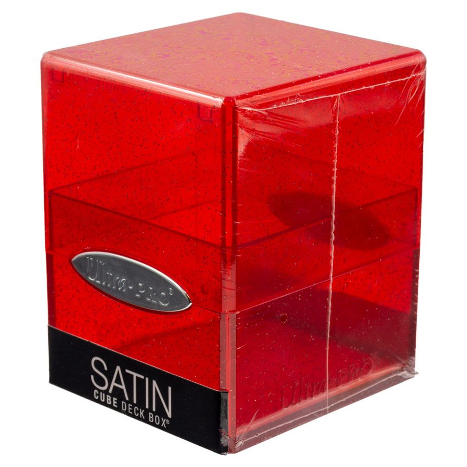 Deck Box: Satin Cube: Glitter Red - Cats In Hat Inc.