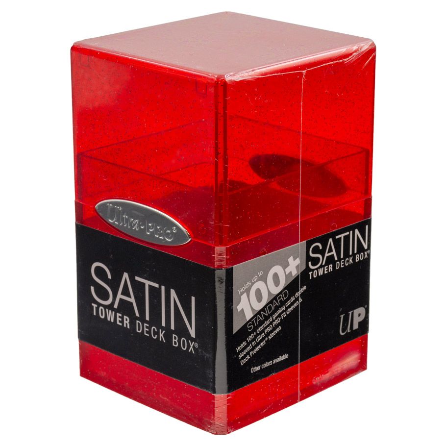 Deck Box: Satin Tower: Glitter Red - Cats In Hat Inc.