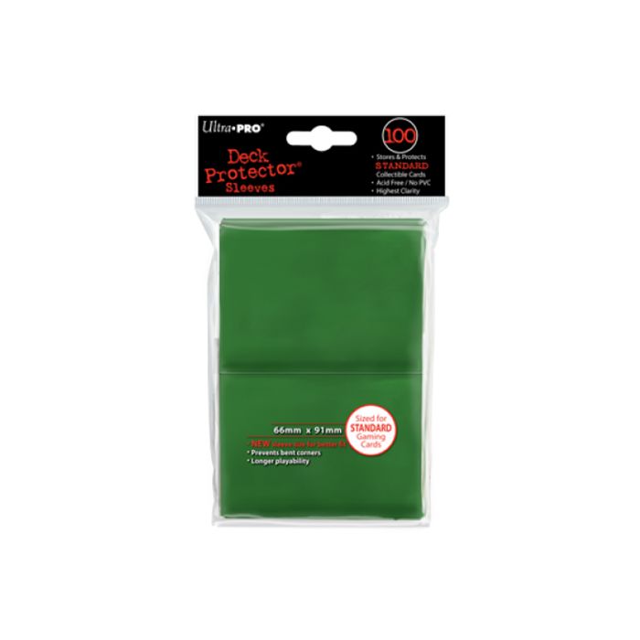 Deck Protector: PRO: Gloss Solid Green (100) - Cats In Hat Inc.