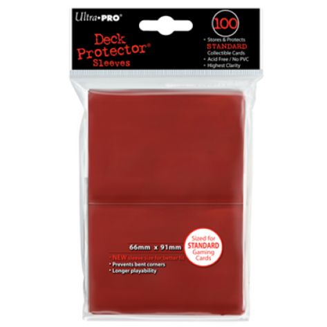 Deck Protector: PRO: Gloss Solid Red (100) - Cats In Hat Inc.