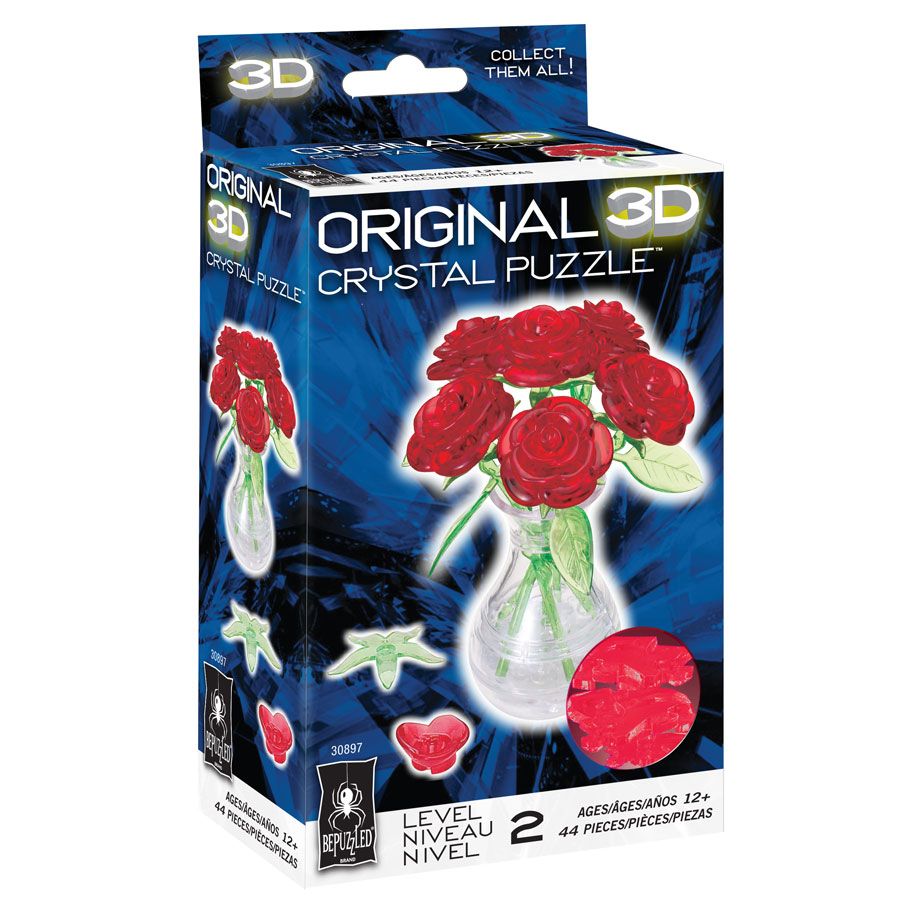 Puzzle: 3D Crystal: Roses By University Games