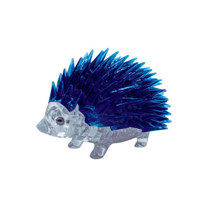 Puzzle: 3D Crystal: Hedgehog (Blue) - Cats In Hat Inc.