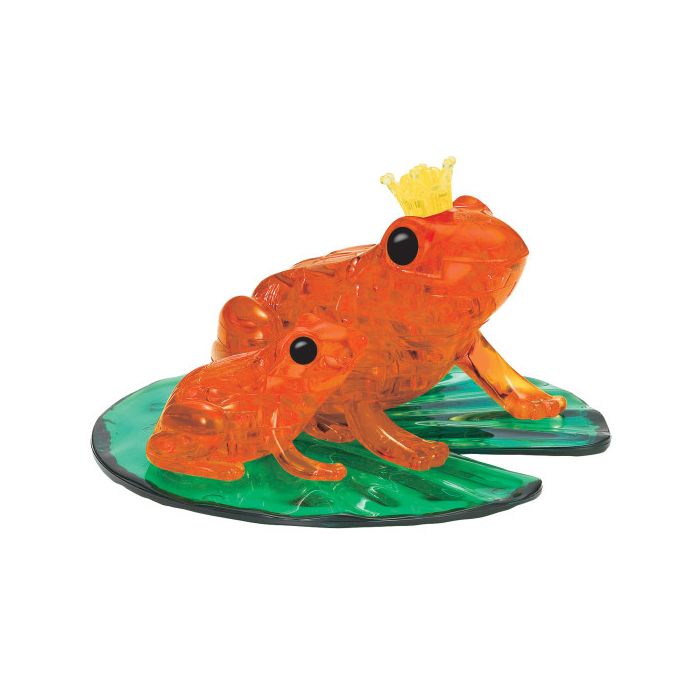 Puzzle: 3D Crystal: Frogs (Orange) - Cats In Hat Inc.