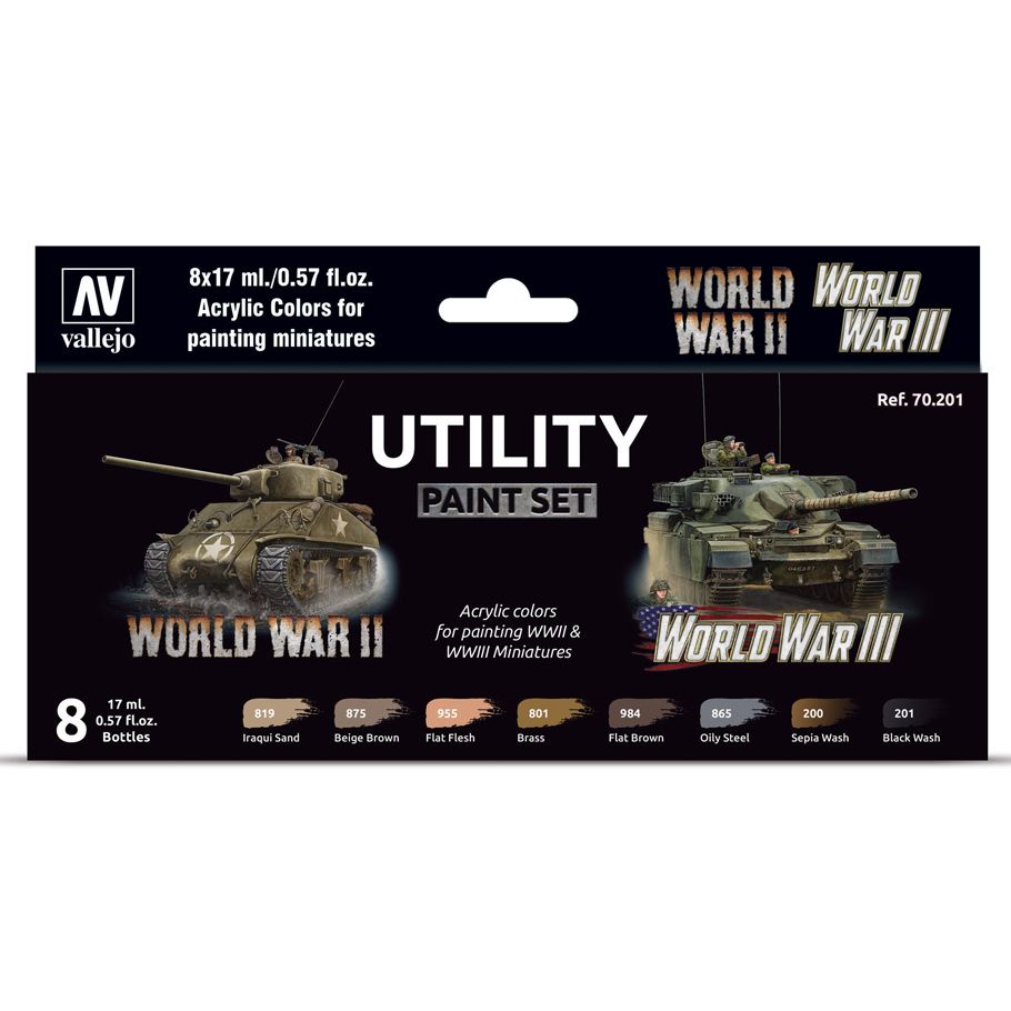 Model Color: Utility Paint Set WWII & WWIII (8)