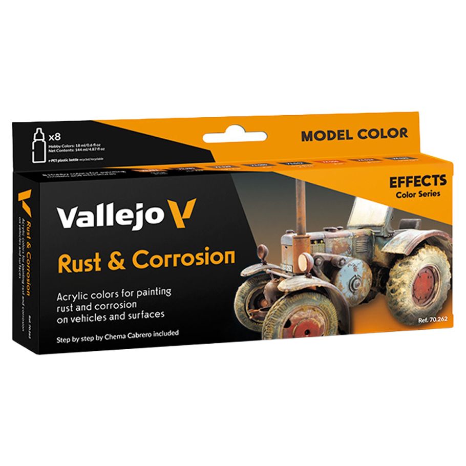 Model Color: Effects: Rust & Steel (8) +2 Brushes (new edition)