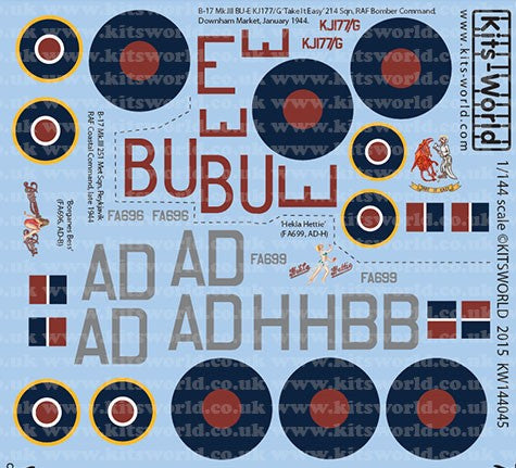 1/144 B17 Mk III Take It Easy Borganes Bess Hekla Hettie