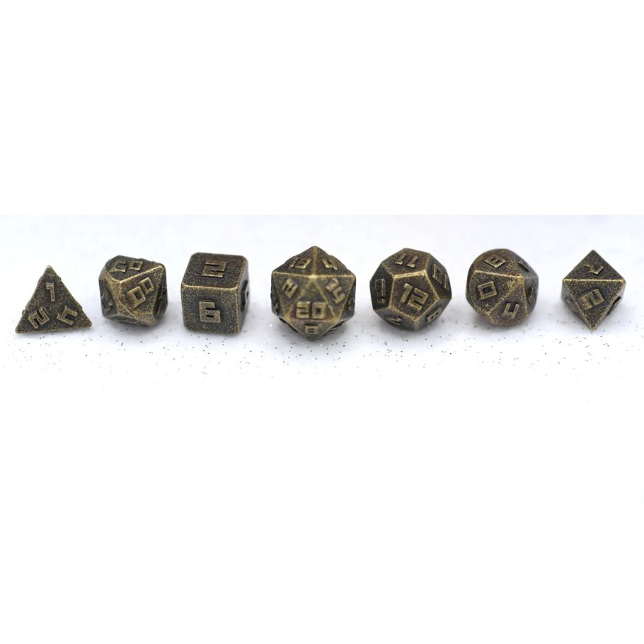 7-Set 10mm Mini Solid Metal: Ancient Gold