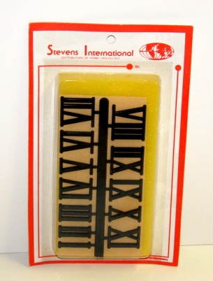 1 Black Roman Numerals Set of 12